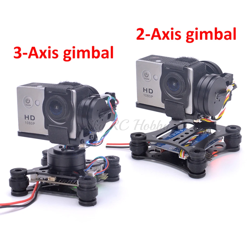 Lightweight 2-Axis / 3-Axis Br - Drone Gimbal For Gopro Hero 评论和价格